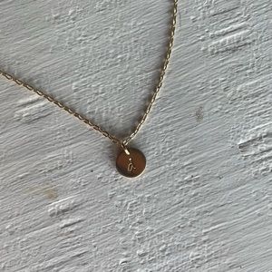 Gold plated “d” initial necklace